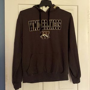 WMU Broncos hooded sweatshirt with pocket.